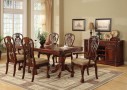 Cody Cherry Solid Wood Seven Piece Elegant Formal Dining Set
